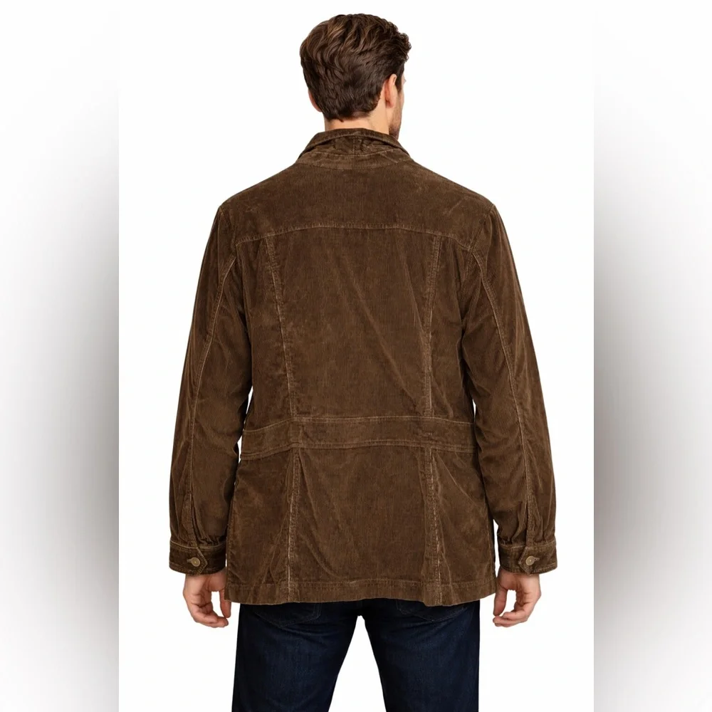 Eddie Bauer 2X Brown Corduroy Field Jacket Coat - Picture 2 of 8
